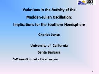 Variations in the Activity of the Madden-Julian Oscillation: