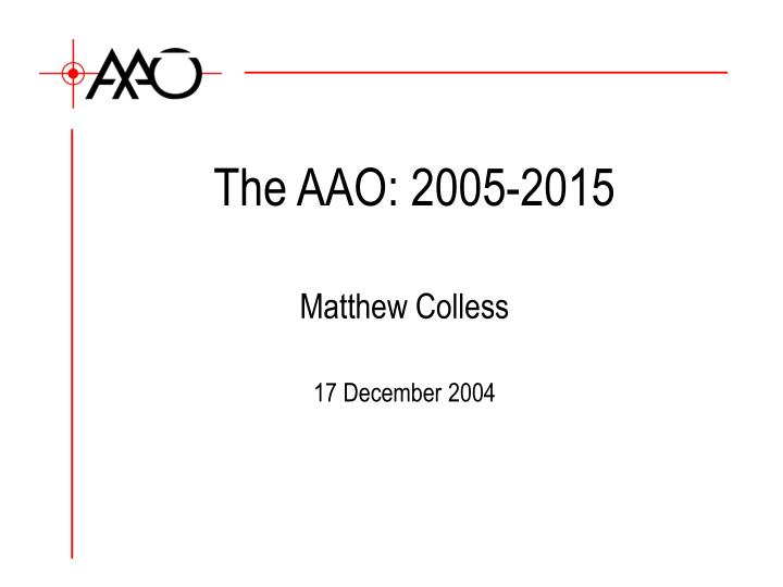 the aao 2005 2015