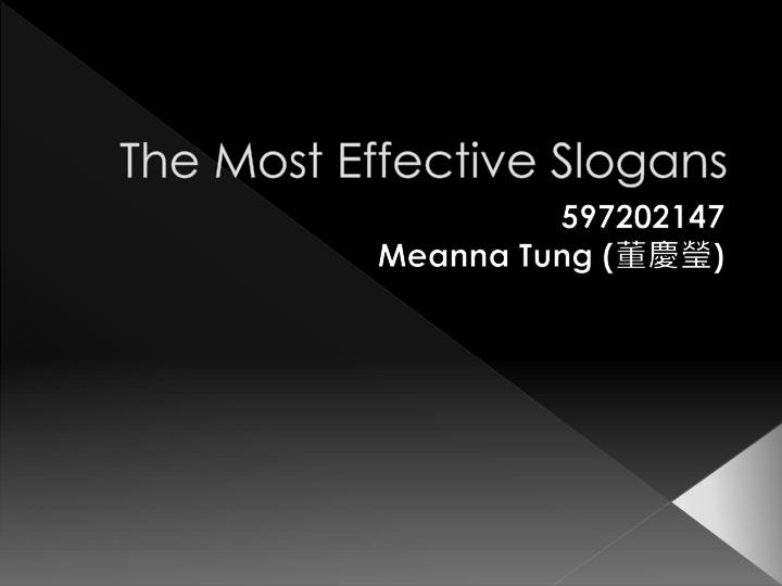 the most effective slogans