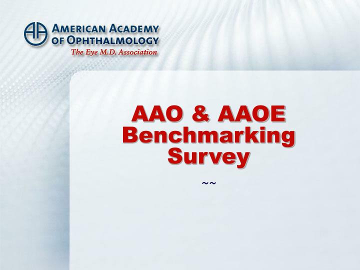 aao aaoe benchmarking survey