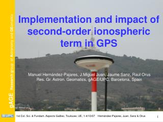 Implementation and impact of second-order ionospheric term in GPS