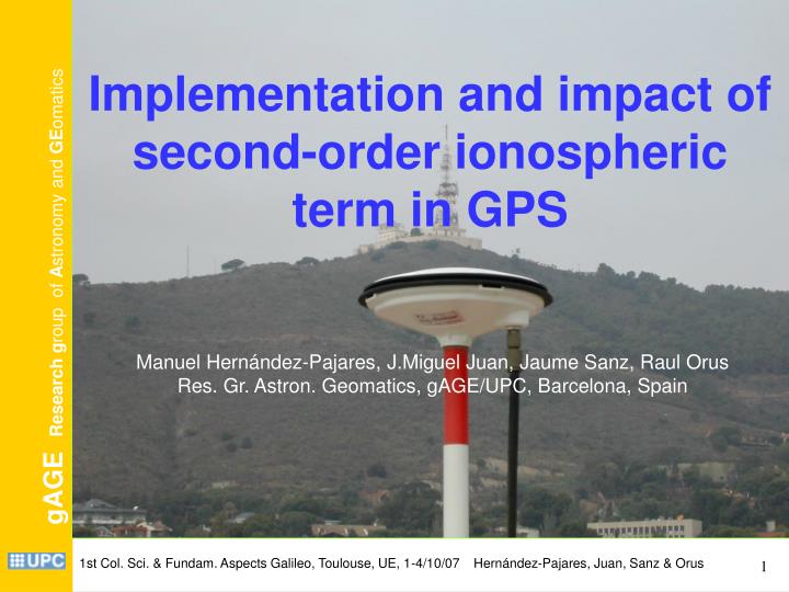 implementation and impact of second order ionospheric term in gps