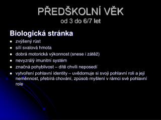 p ed koln v k od 3 do 6 7 let
