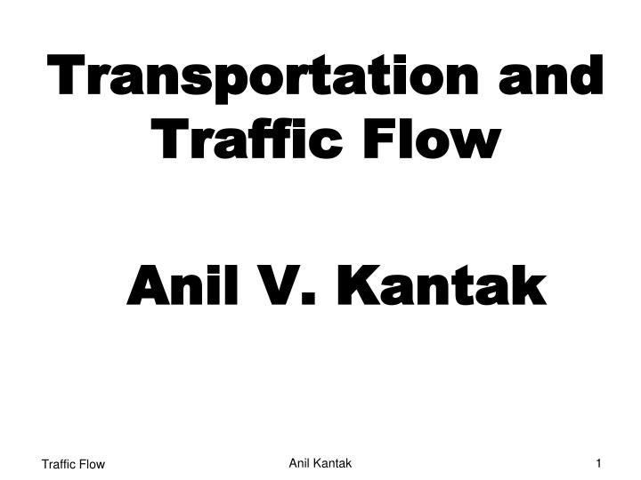 transportation and traffic flow