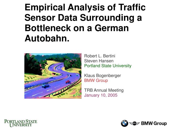 empirical analysis of traffic sensor data surrounding a bottleneck on a german autobahn