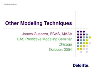 other modeling techniques