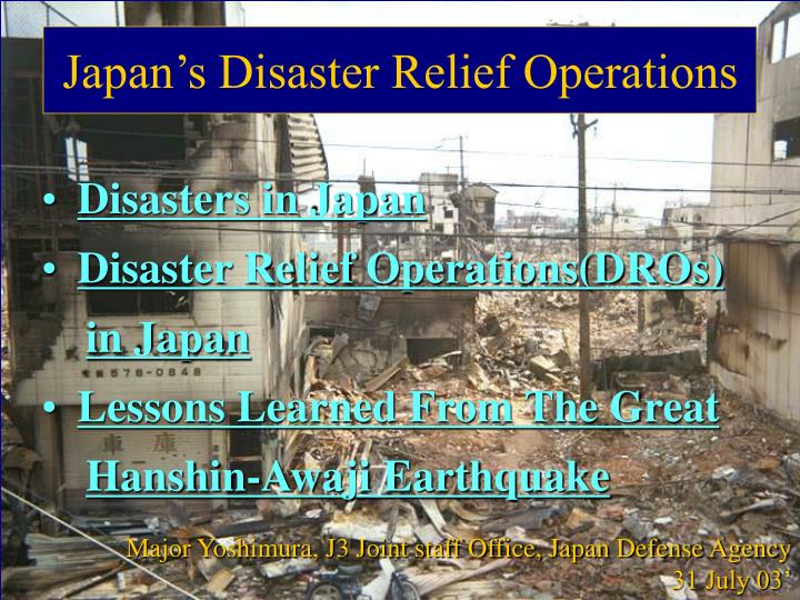 japan s disaster relief operations