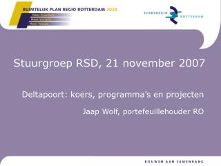 stuurgroep rsd 21 november 2007