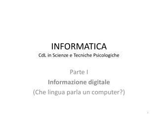 informatica cdl in scienze e tecniche psicologiche