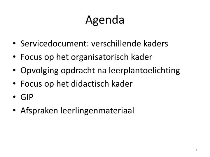 agenda