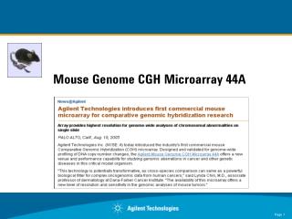 Mouse Genome CGH Microarray 44A