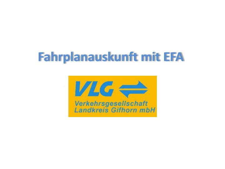 fahrplanauskunft mit efa