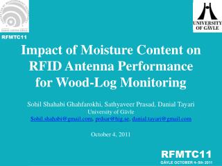 Impact of Moisture Content on RFID Antenna Performance for Wood-Log Monitoring