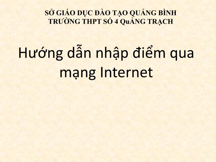 h ng d n nh p i m qua m ng internet