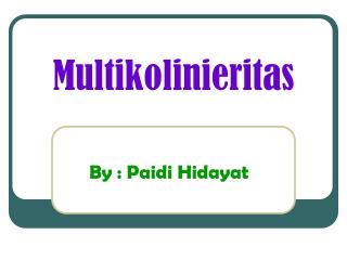 Multikolinieritas