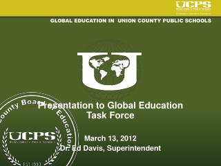 Global Education in Union County Public Schools