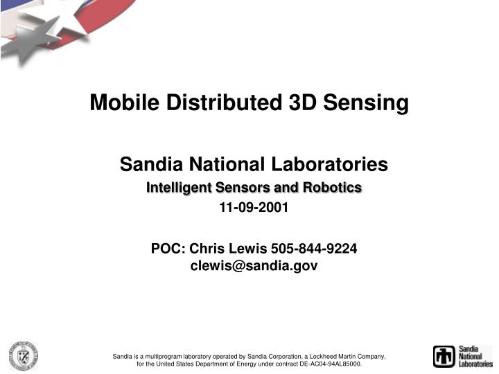 mobile distributed 3d sensing