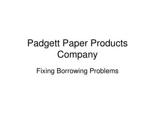 padgett paper products company