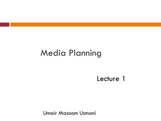 Media Planning