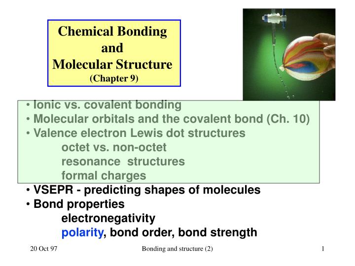 chemical bonding and molecular structure chapter 9