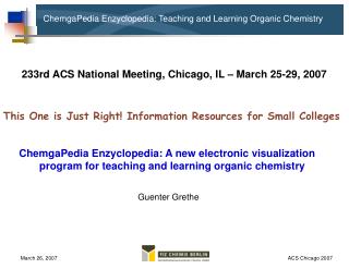ChemgaPedia Enzyclopedia: Teaching and Learning Organic Chemistry