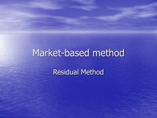 Market-based method