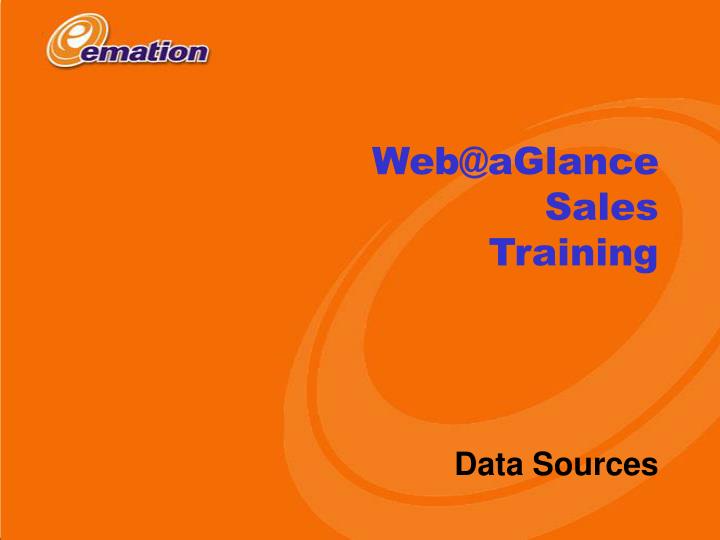 web@aglance sales training