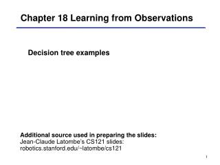 Chapter 18 Learning from Observations