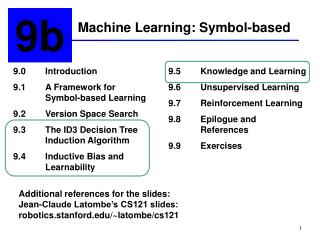 Machine Learning: Symbol-based