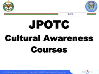 JPOTC Cultural Awareness Courses