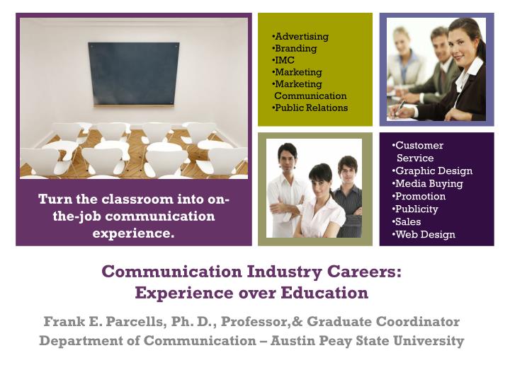 communication industry careers experience over education