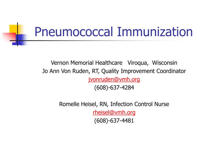 pneumococcal immunization