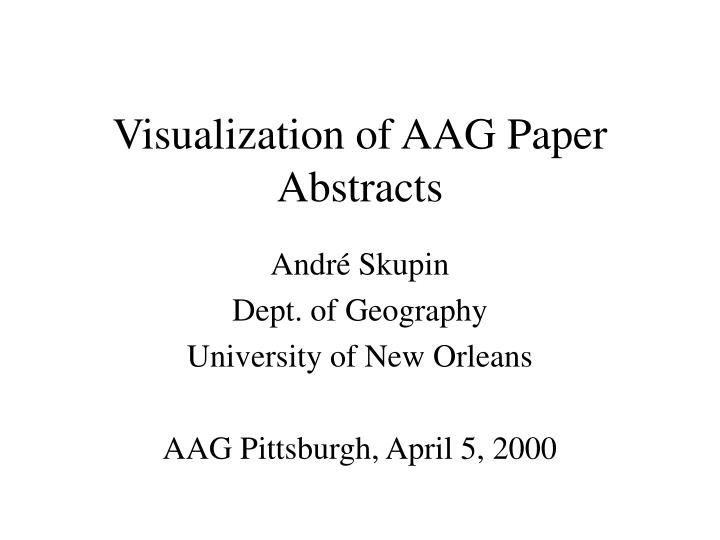 visualization of aag paper abstracts