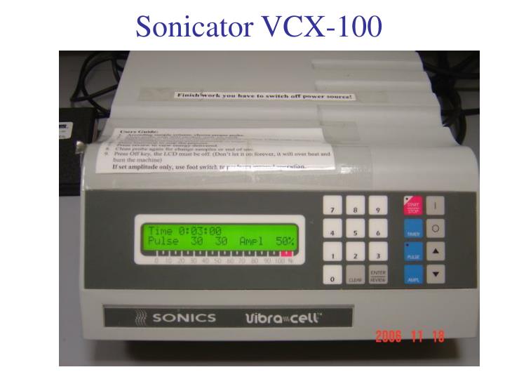 sonicator vcx 100