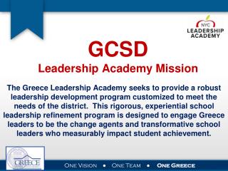 GCSD Leadership Academy Mission