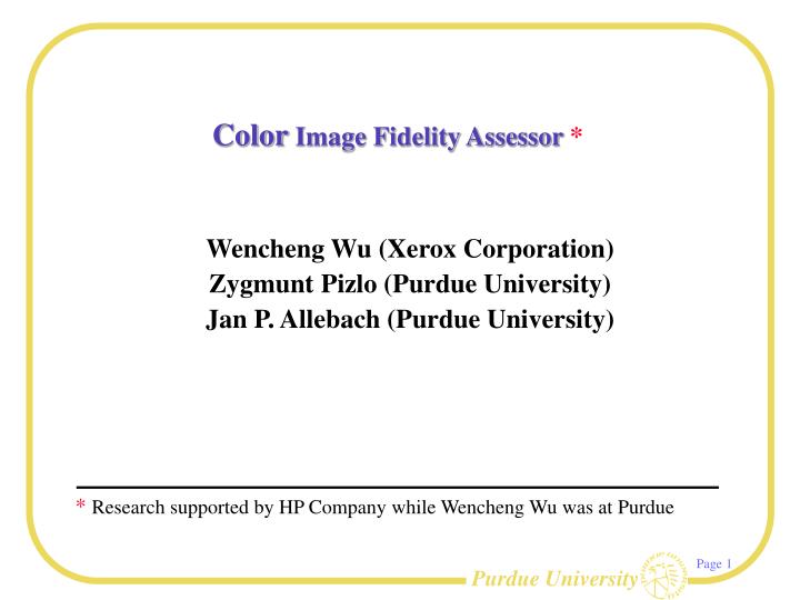 color image fidelity assessor