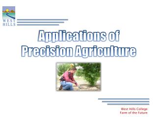 Applications of Precision Agriculture