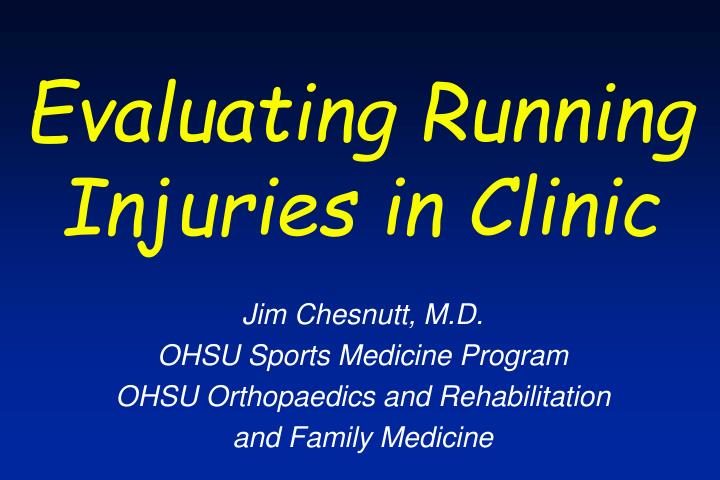 evaluating running injuries in clinic