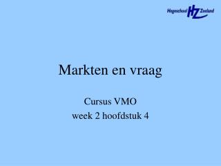 markten en vraag