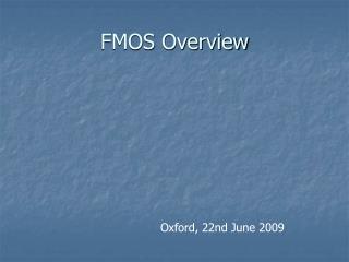 FMOS Overview