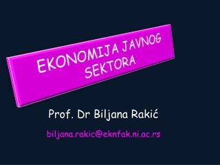 ekonomija javnog sektora