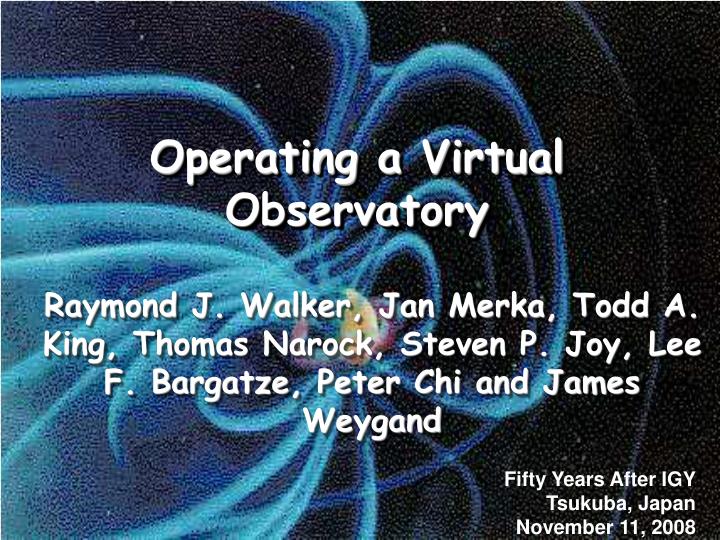 operating a virtual observatory