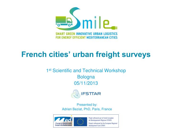 french cities urban freight surveys