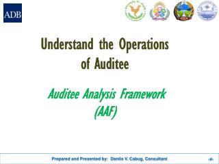 Understand the Operations of Auditee Auditee Analysis Framework (AAF)