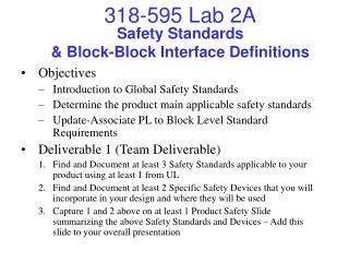 Safety Standards &amp; Block-Block Interface Definitions