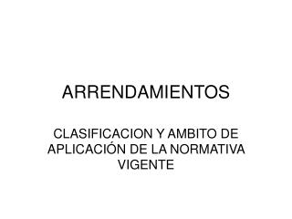 arrendamientos