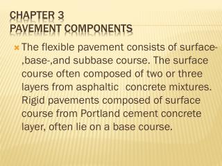 CHAPTER 3 PAVEMENT COMPONENTS