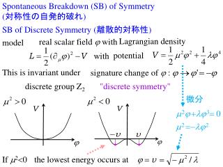 Spontaneous Breakdown (SB) of Symmetry ( ????????? )