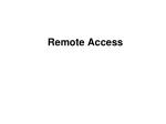 Remote Access - slide 1