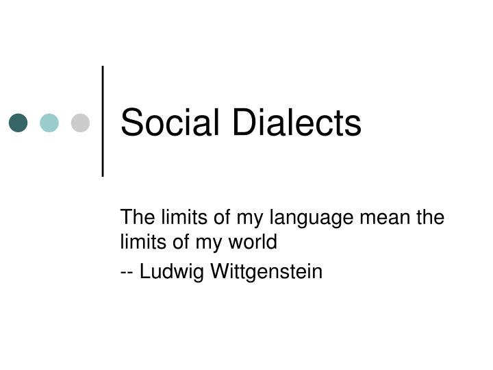 social dialects